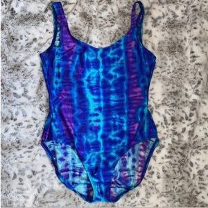 Catalina vintage blue ty dye plus size swim suit